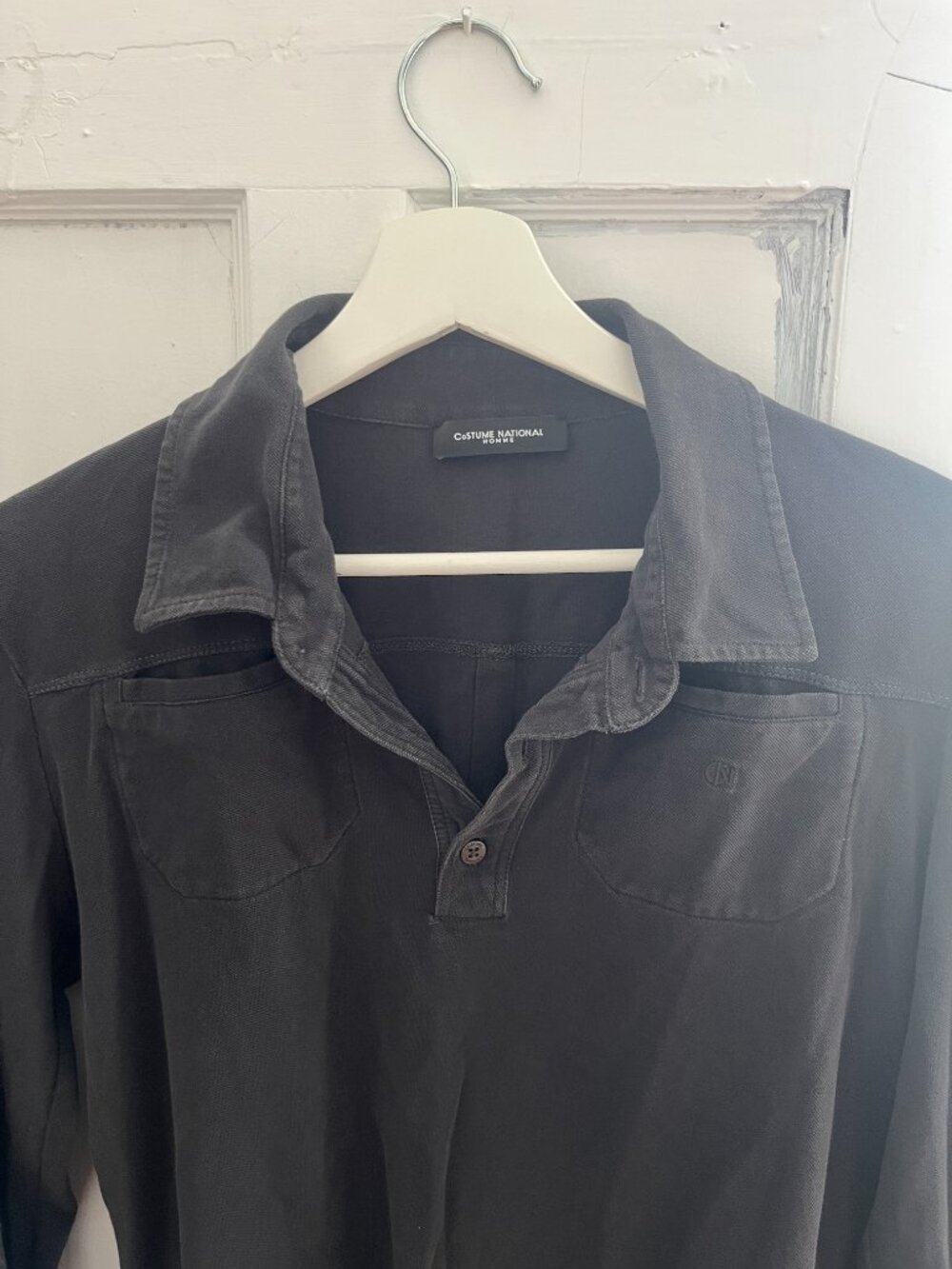 Costume National Homme Grey Polo Long Sleeve